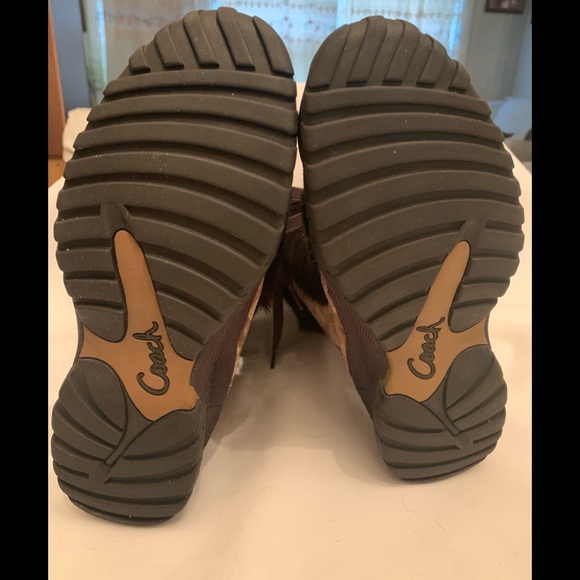 Coach Jennie Signature Boots With Real Rabbit Fur - Picture 5 of 7